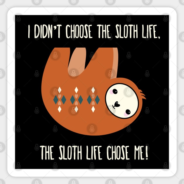 Funny Sloth Sticker by Mint Cloud Art Studio